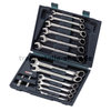 KS Tools GEARplus® Ratschenringmaulschlüssel-Satz, umschaltbar, 16-tlg., 8-19mm, mit Adapter