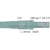 Zapfwellenendstück, Ausführung: 1000 U/min ,Länge 295 mm ,1 3/8 Zoll , 21 Nuten