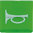 Einsatz Ausführung grün, Signalhorn mit Symbol